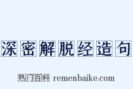 深密解脱经造句是什么意思的图片